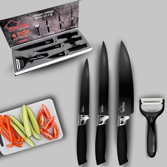 NOŻE KUCHENNE CERAMICZNE 4 EL/BLACK CERAMIC KITCHEN