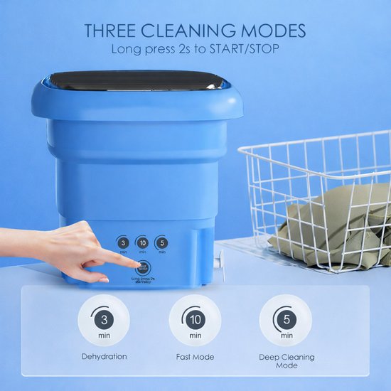 590-2 : Folding Portable Washing Machine – Blue
