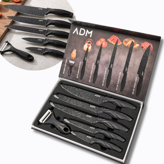 7063 : ADM Ceramic kitchen 6-Piece Knife Set