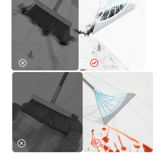 388 : Magic Floor Squeegee Broom-Blue