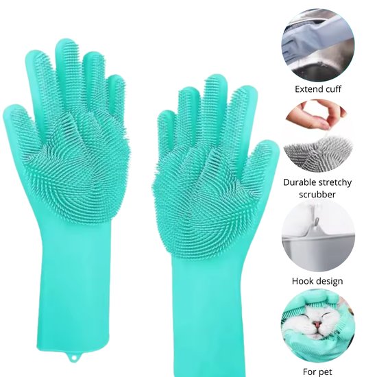 SILICONE KITCHEN CABIN WASHING GLOVES