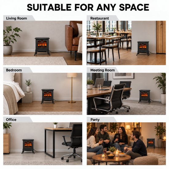 2077 : ADM 3D flame fireplace – 2in1 heater&blower