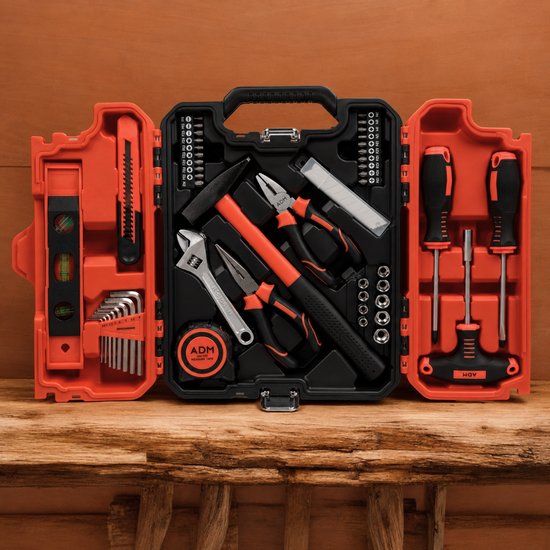 7103 : ADM 57-Piece DIY Home Repair Tool Kit With Storage Case