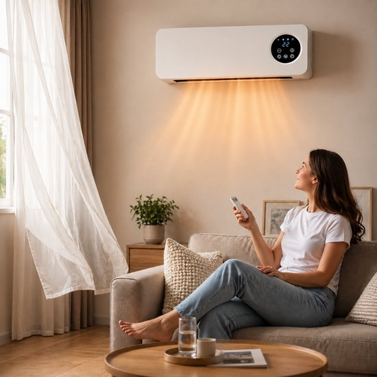 ZYY-PTC06 : Weber Wall Mounted Air Curtain 2000W | Heating Mode | LED Display | Remote