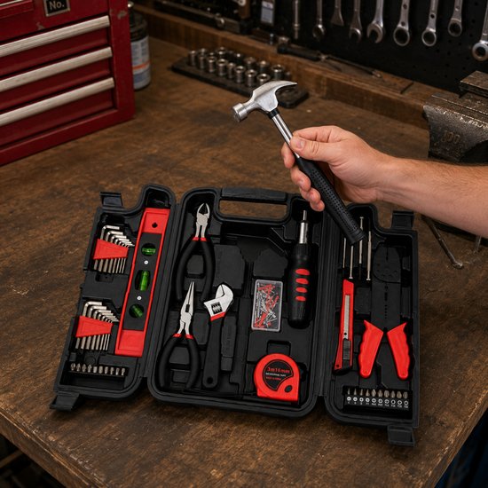 7096 : 129-Piece DIY Home Repair Tool kit with storage case