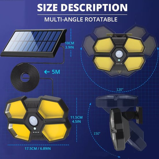 311 : WATERPROOF SOLAR LAMP WITH REMOTE CONTROL – 108 LED