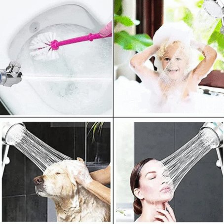 287-4 : Showerhead with turbine and filter-Red