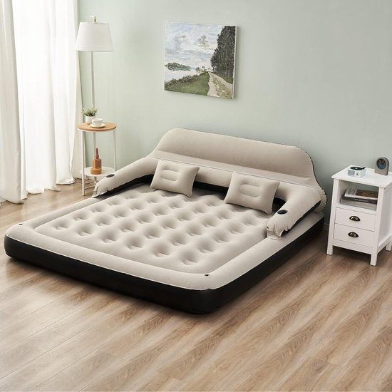 Airbed with backrest