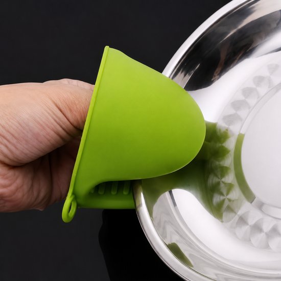 006-2 : ADM Heat-Resistant Silicone Kitchen Gloves – Green -1 Pair (2pcs)
