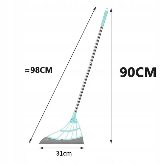388 : Magic Floor Squeegee Broom-Blue