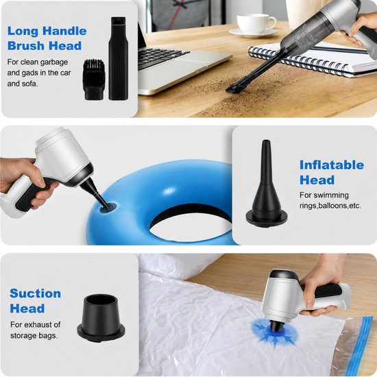 7068 : ADM Portable 4-in-1 Cordless Vacuum Cleaner & Air Blower