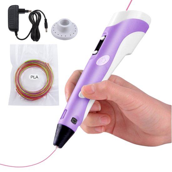 Długopis drukarka 3D USB LCD mały fioletowy