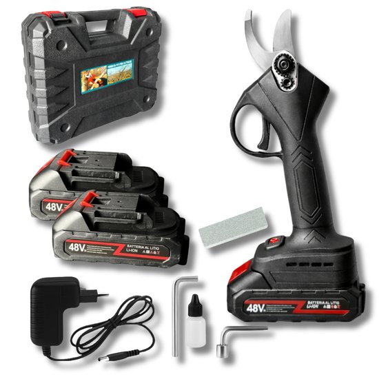Cordless Electric Pruner with 2 batteries 48Vh