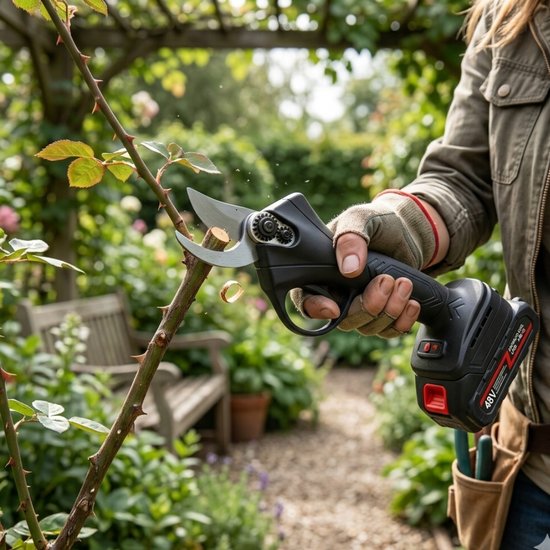 549 : Cordless Electric Pruner with 2 batteries 48Vh