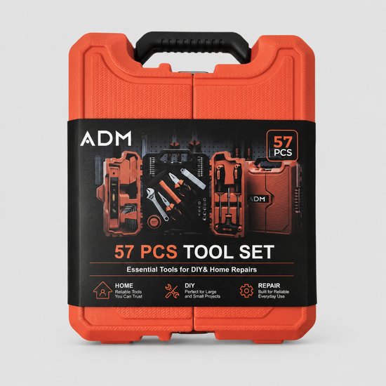 7103 : ADM 57-Piece DIY Home Repair Tool Kit With Storage Case
