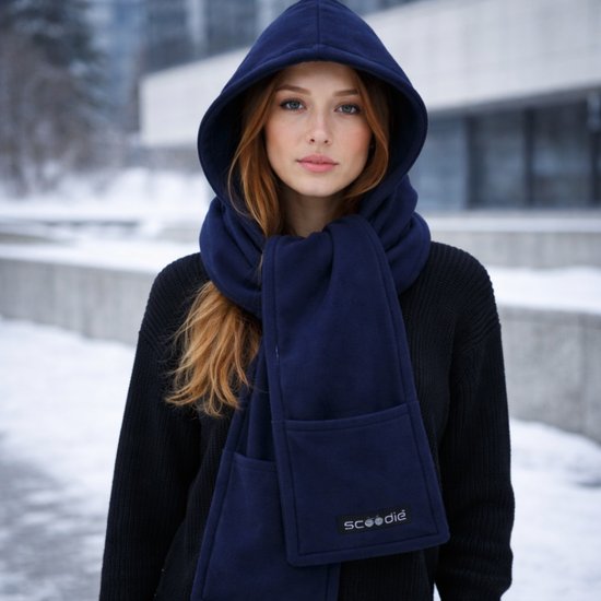 Scoodie, szalik z kapturem granatowy, rozm. R