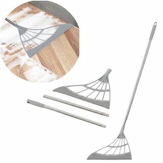 Magic Floor Squeegee Broom-Grey