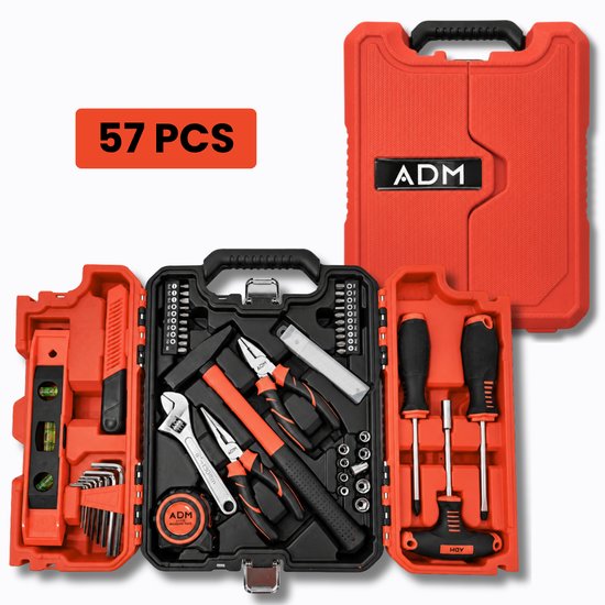 7103 : ADM 57-Piece DIY Home Repair Tool Kit With Storage Case