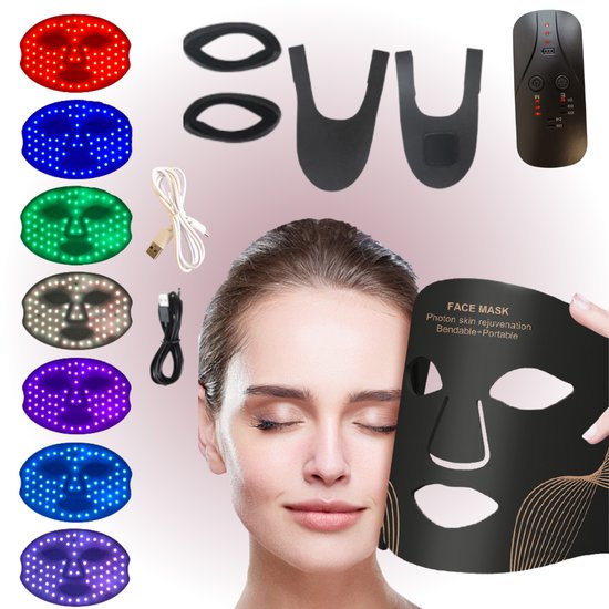 Maska led czarna silikonowa