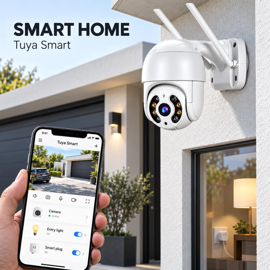 7115 : ADM Smart Outdoor Wi-Fi Security Camera with Tuya Smart