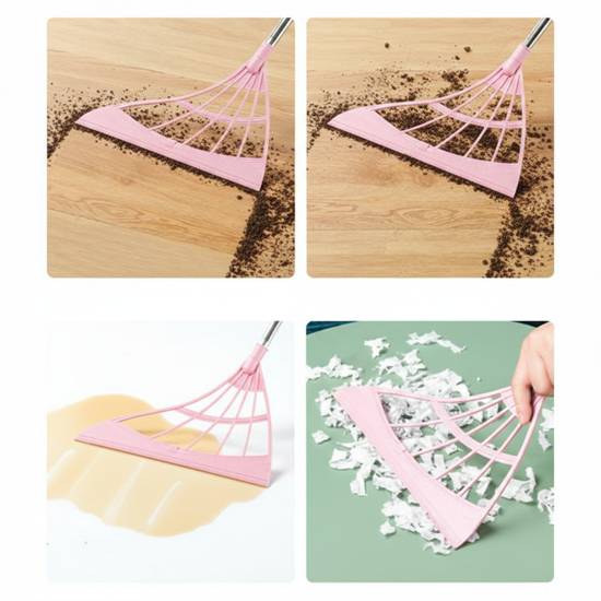388-1 : Magic Floor Squeegee Broom-Pink
