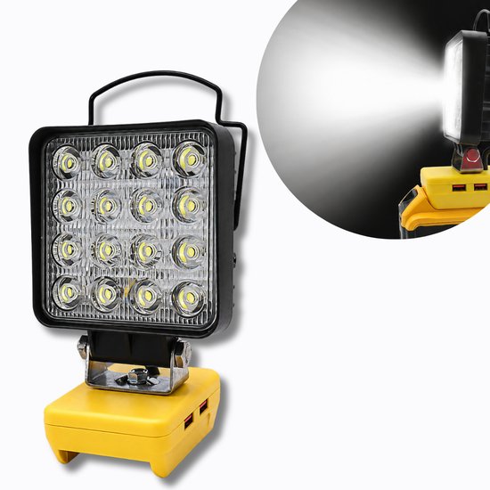 7094 : Cordless battery operated LED Work Light with USB Charging - 4800LM