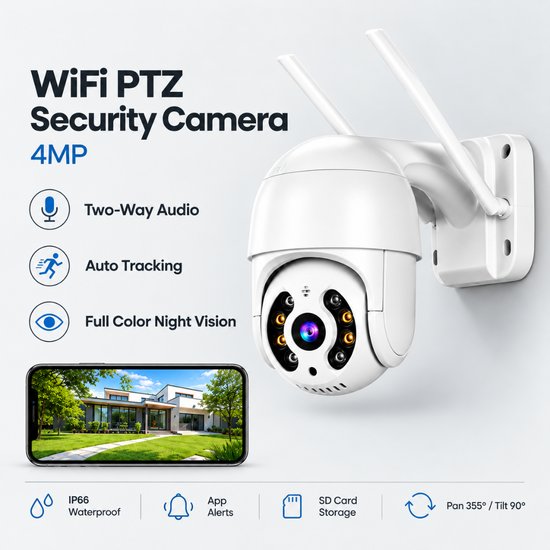7115 : ADM Smart Outdoor Wi-Fi Security Camera with Tuya Smart